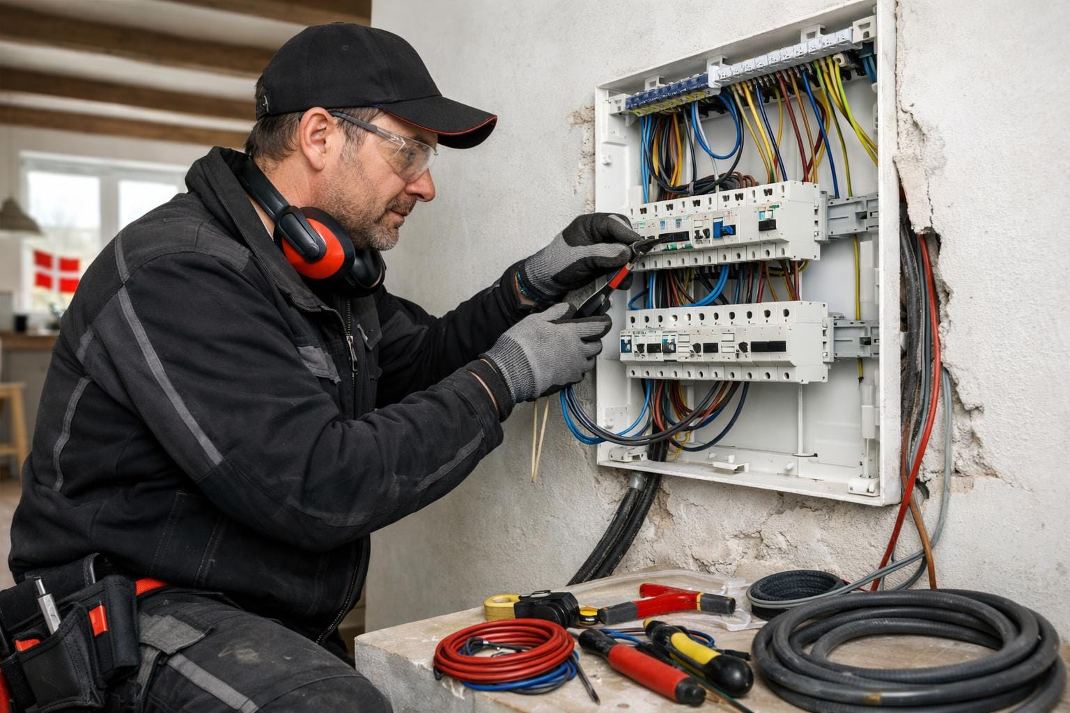 Professionel elektriker klar til at hjælpe med dit el-projekt
