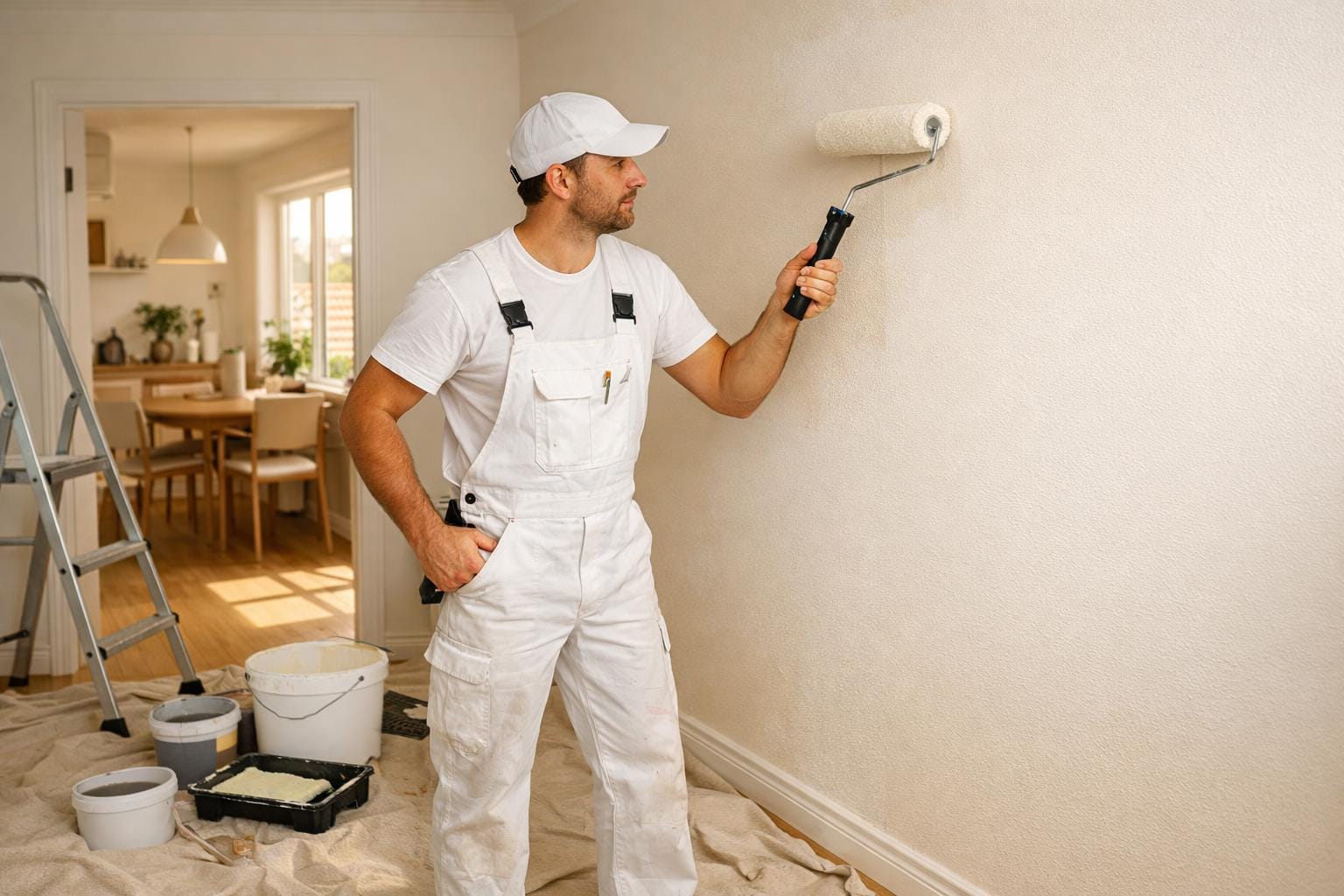 Professionel maler klar til at hjælpe med dit malerprojekt