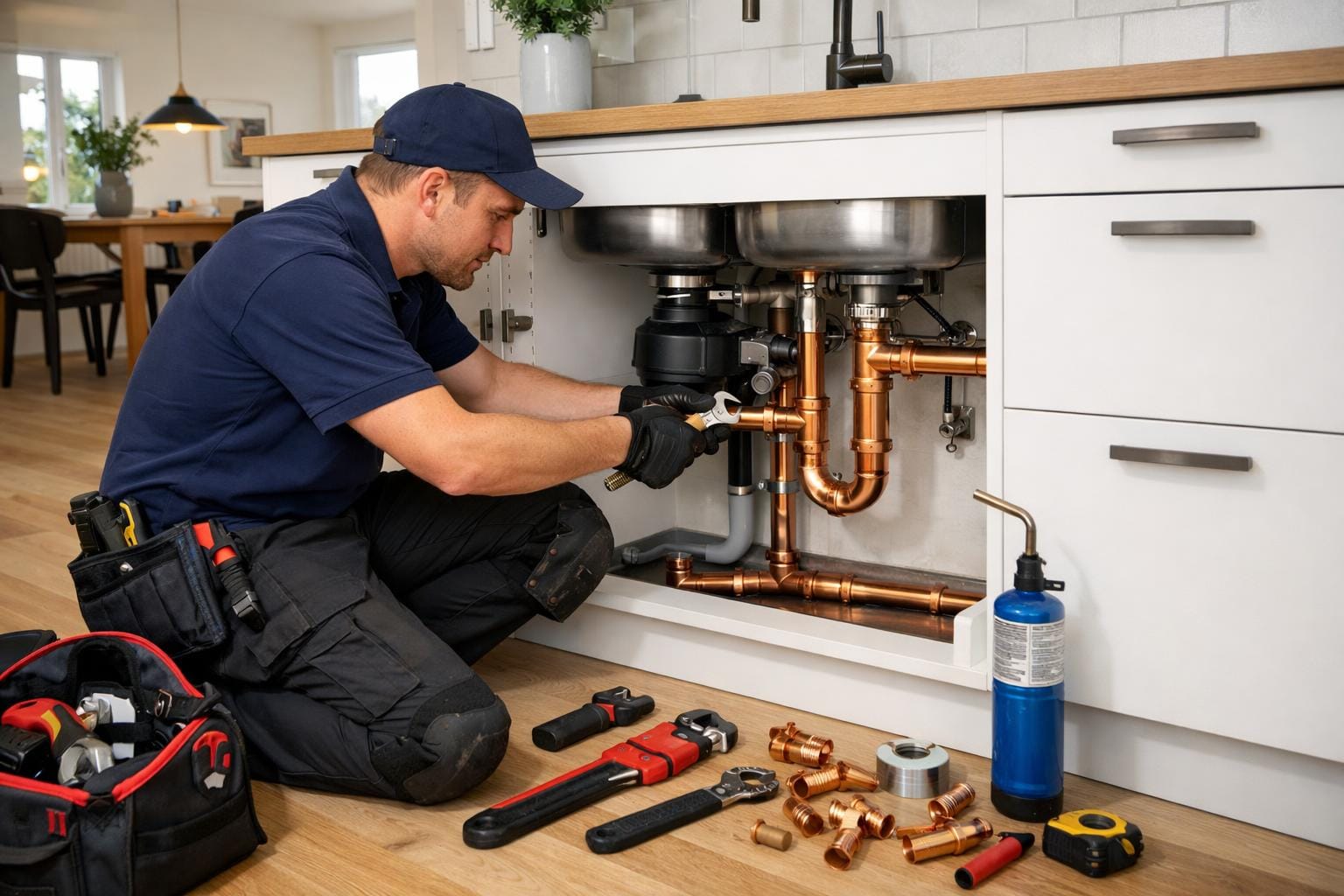 Professionel VVS-installatør klar til at hjælpe med dit projekt