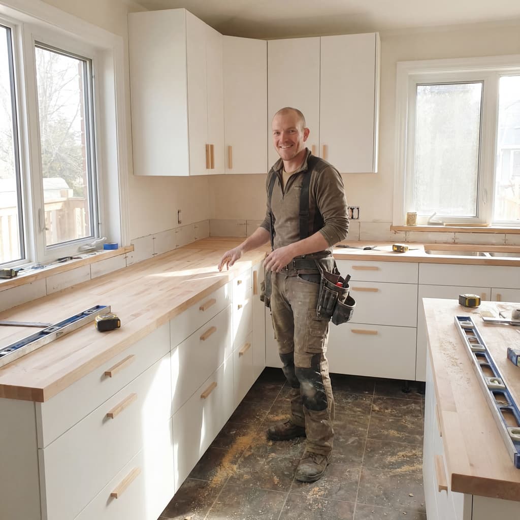 Håndværker i arbejde