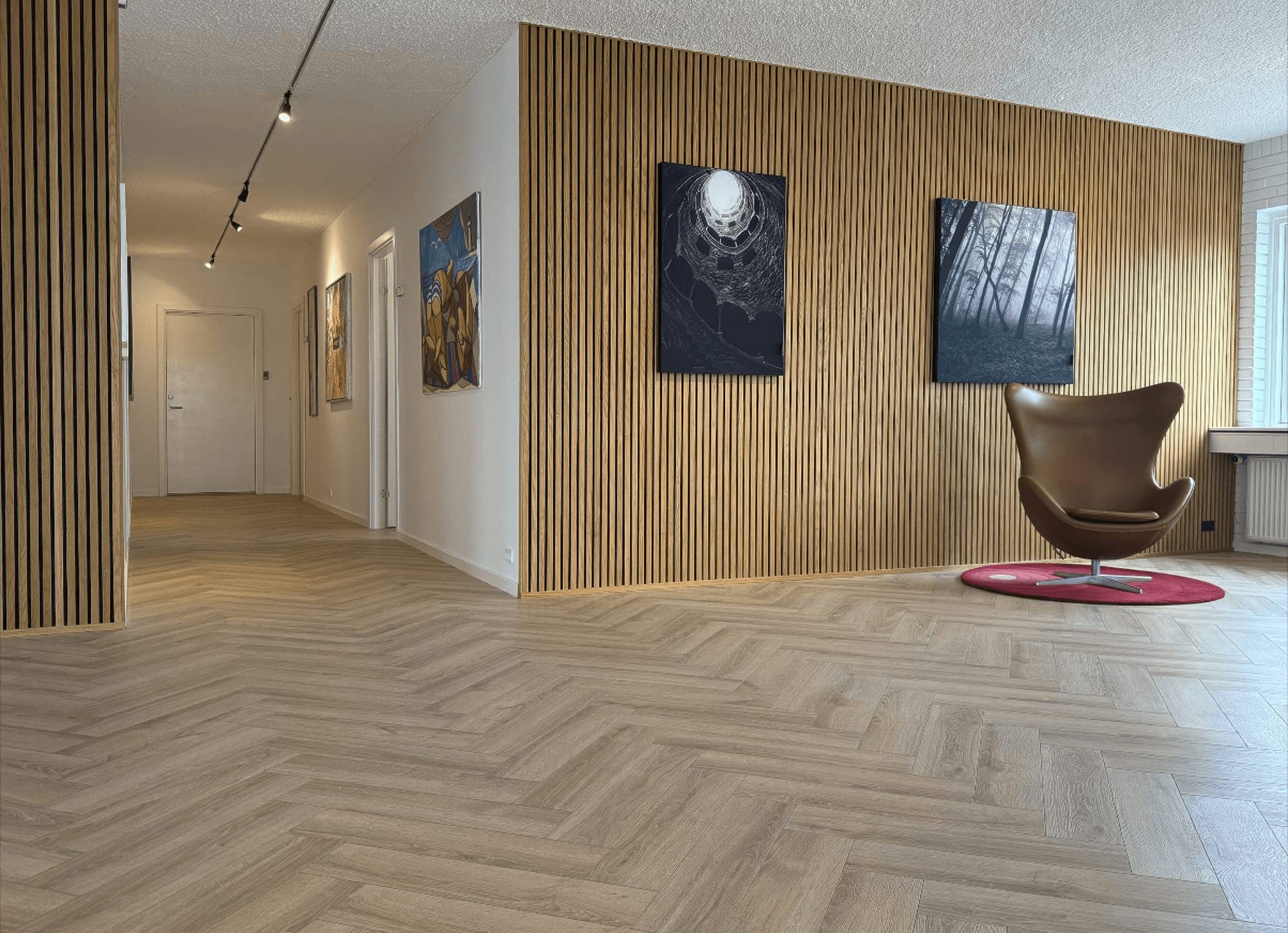 Kontor efter total renovering med nye gulve