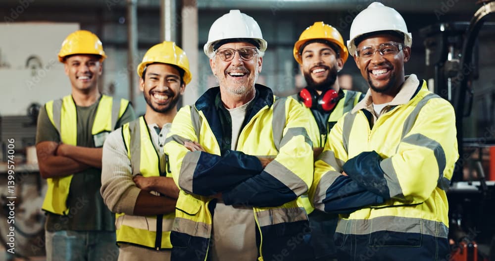 Byggehold på byggeplads