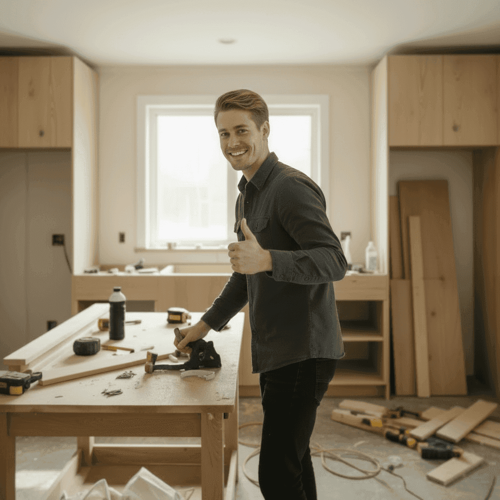 Håndværker i arbejde