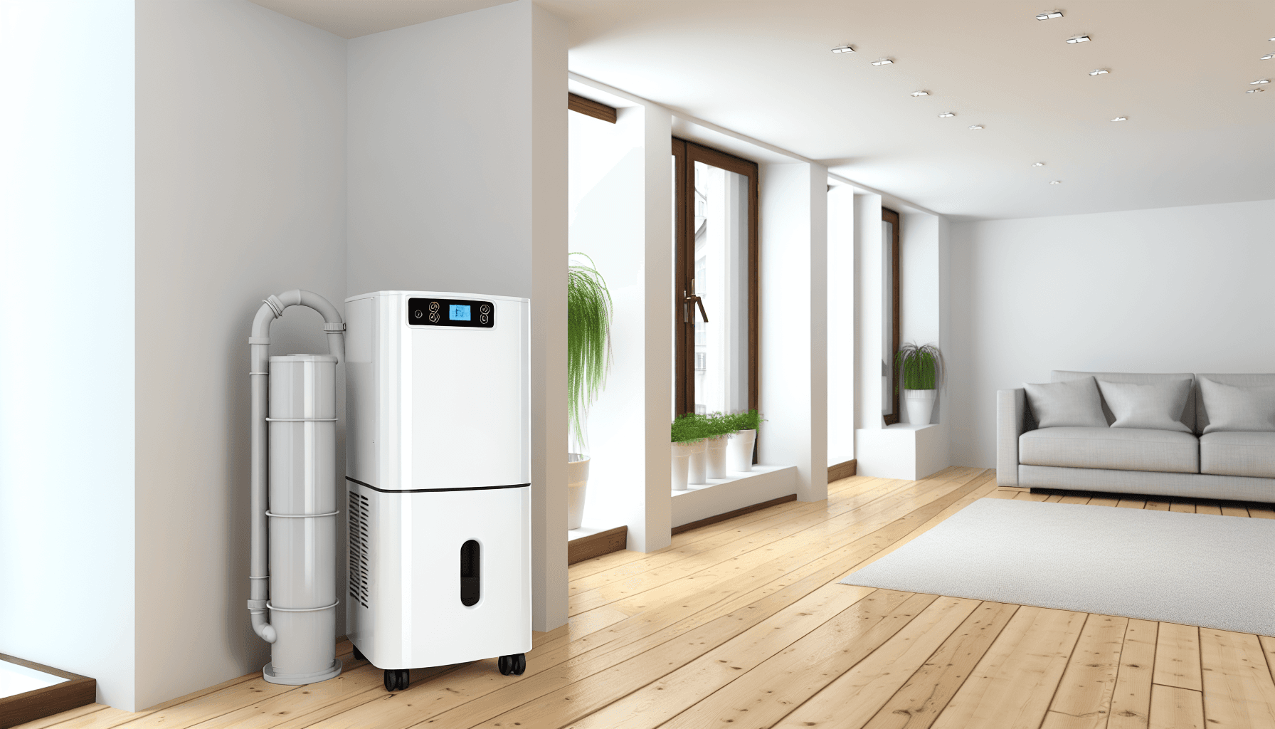 Kondensaffugter i kælder med vandtank