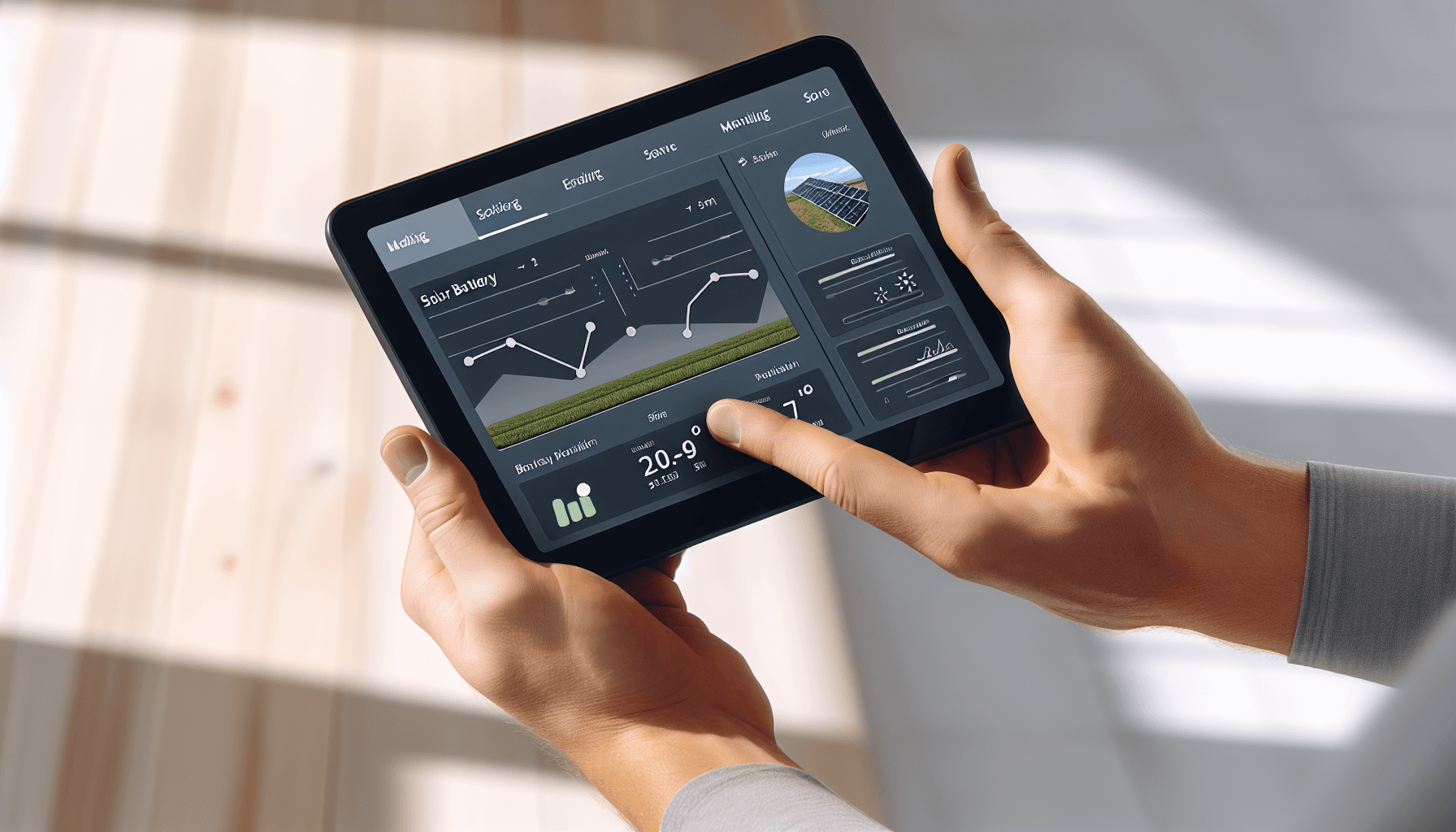 Moderne smart home energistyring på tablet