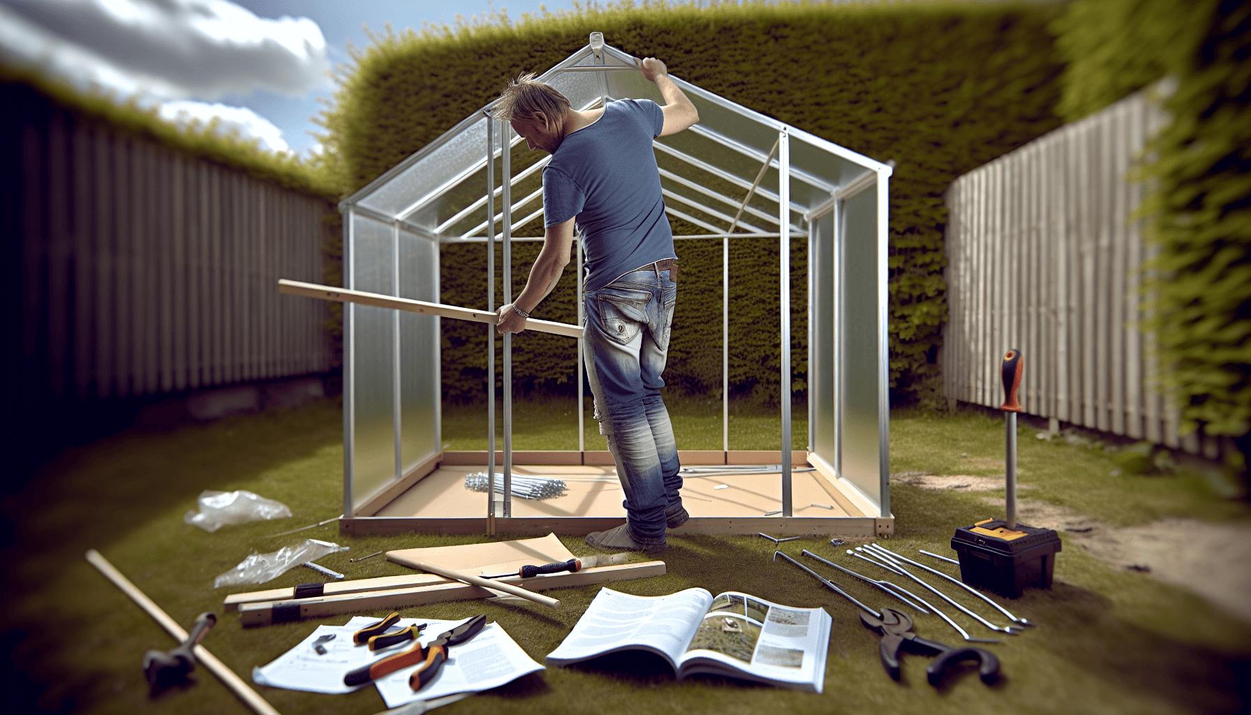 Familiefar samler drivhus selv i haven