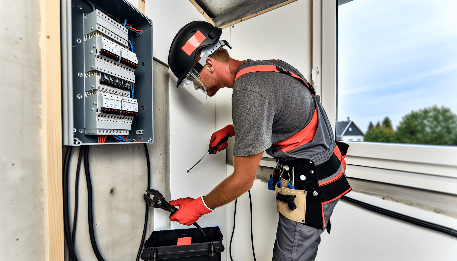 Elektriker der installerer ny eltavle