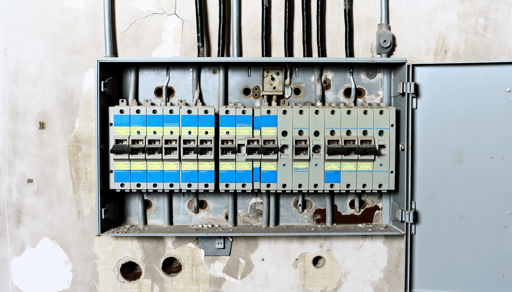 Gammel eltavle der skal udskiftes