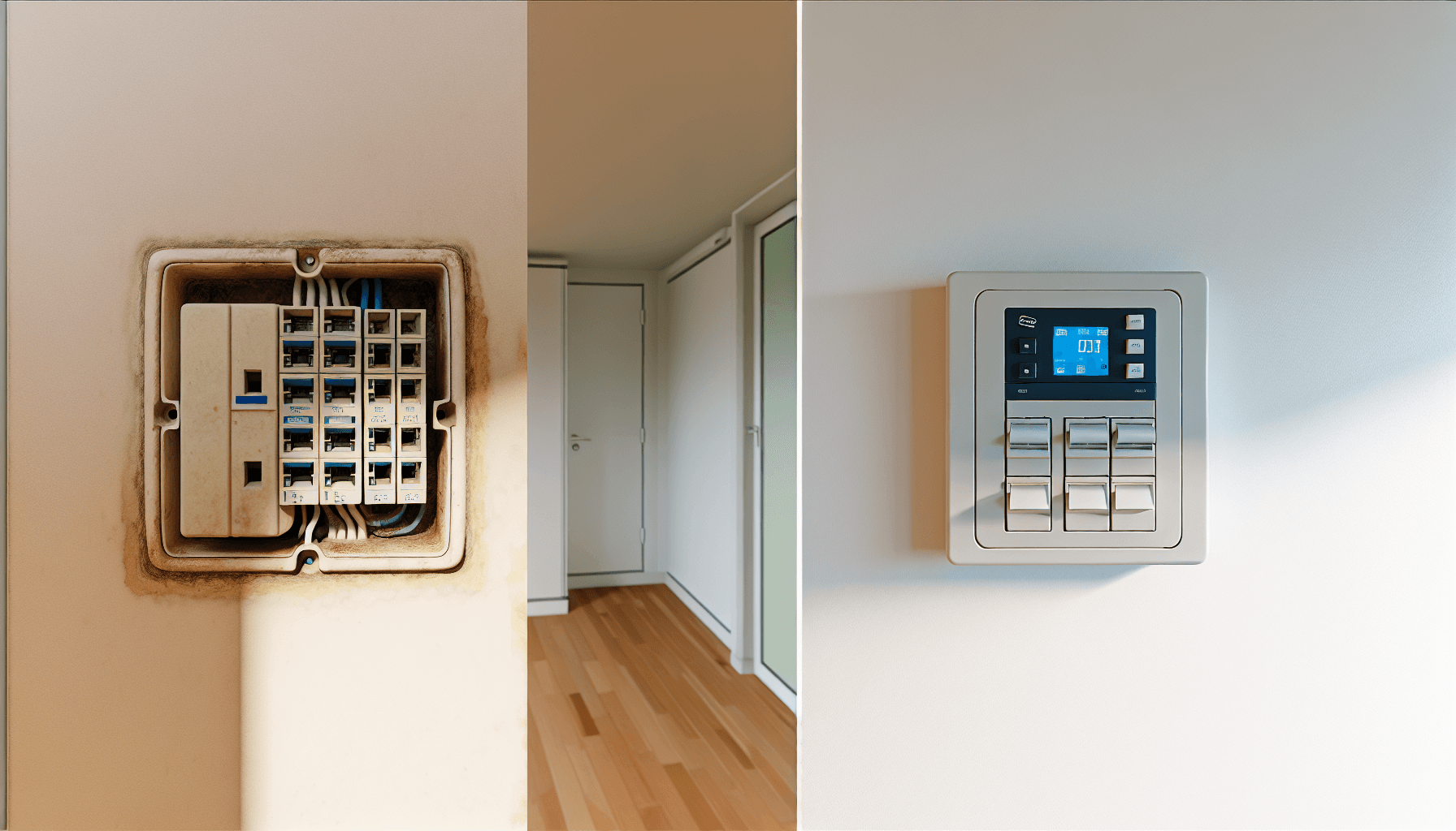 Sammenligning af gammelt og nyt elsikringsskab