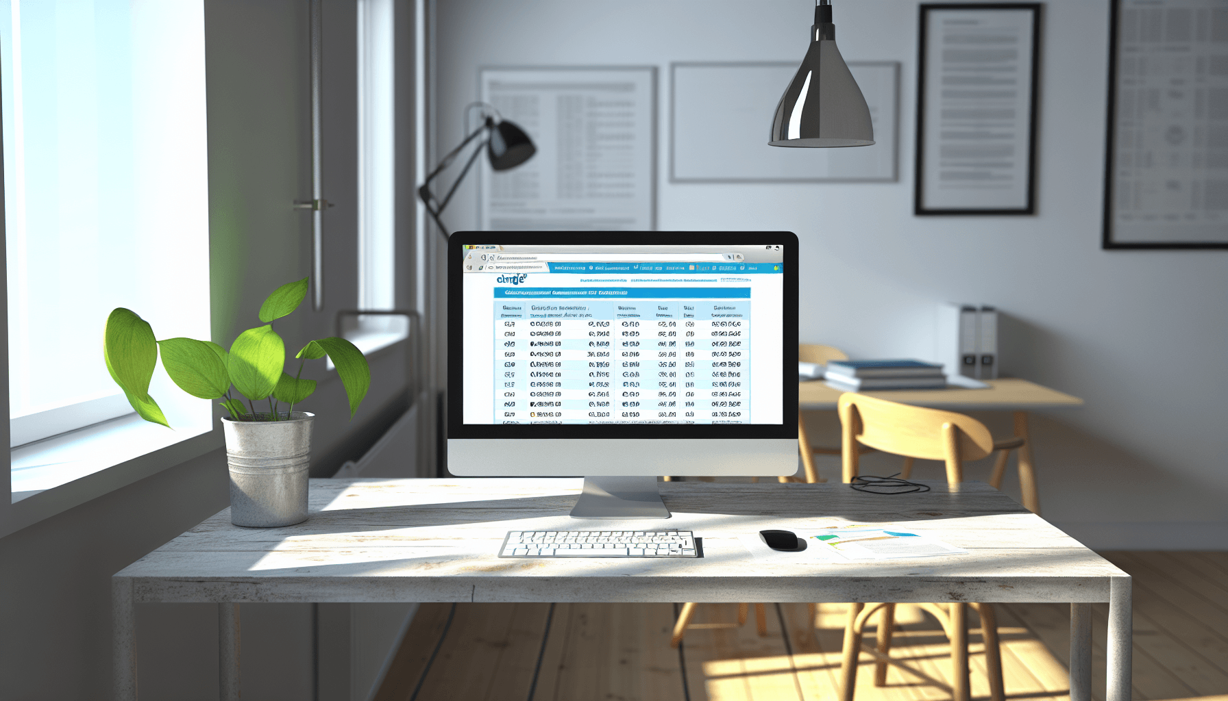 Sammenligningstabel på computer skærm med energimærke priser
