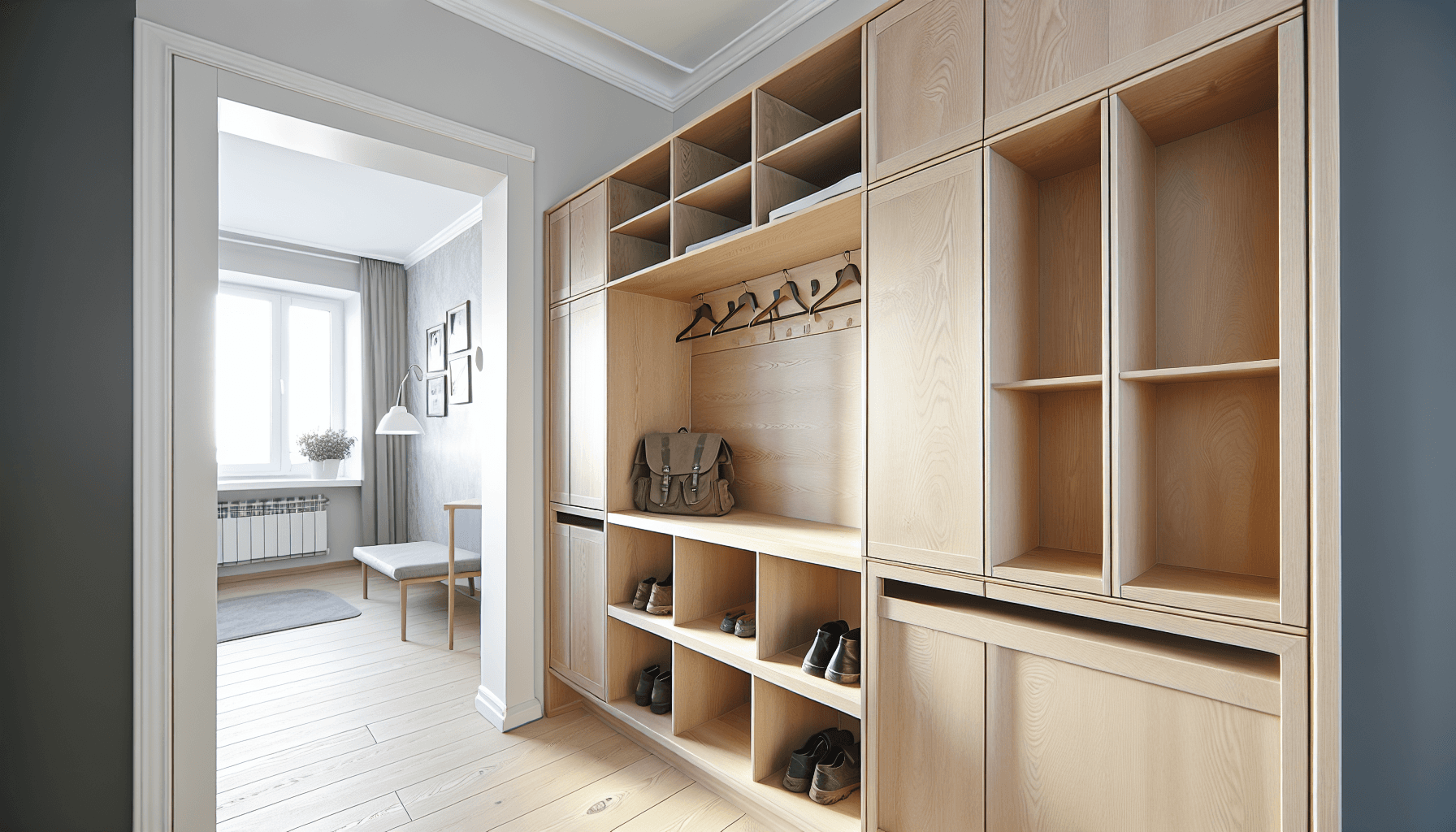 Måltagning af entré med målebånd og notesbog