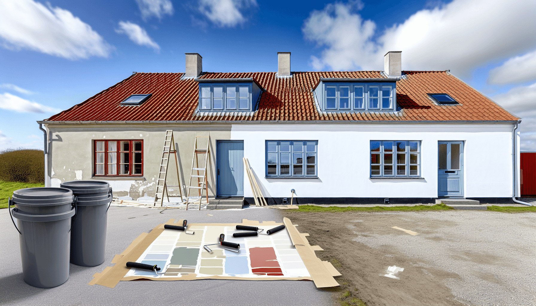 Kalender der viser optimale måneder for facademaling