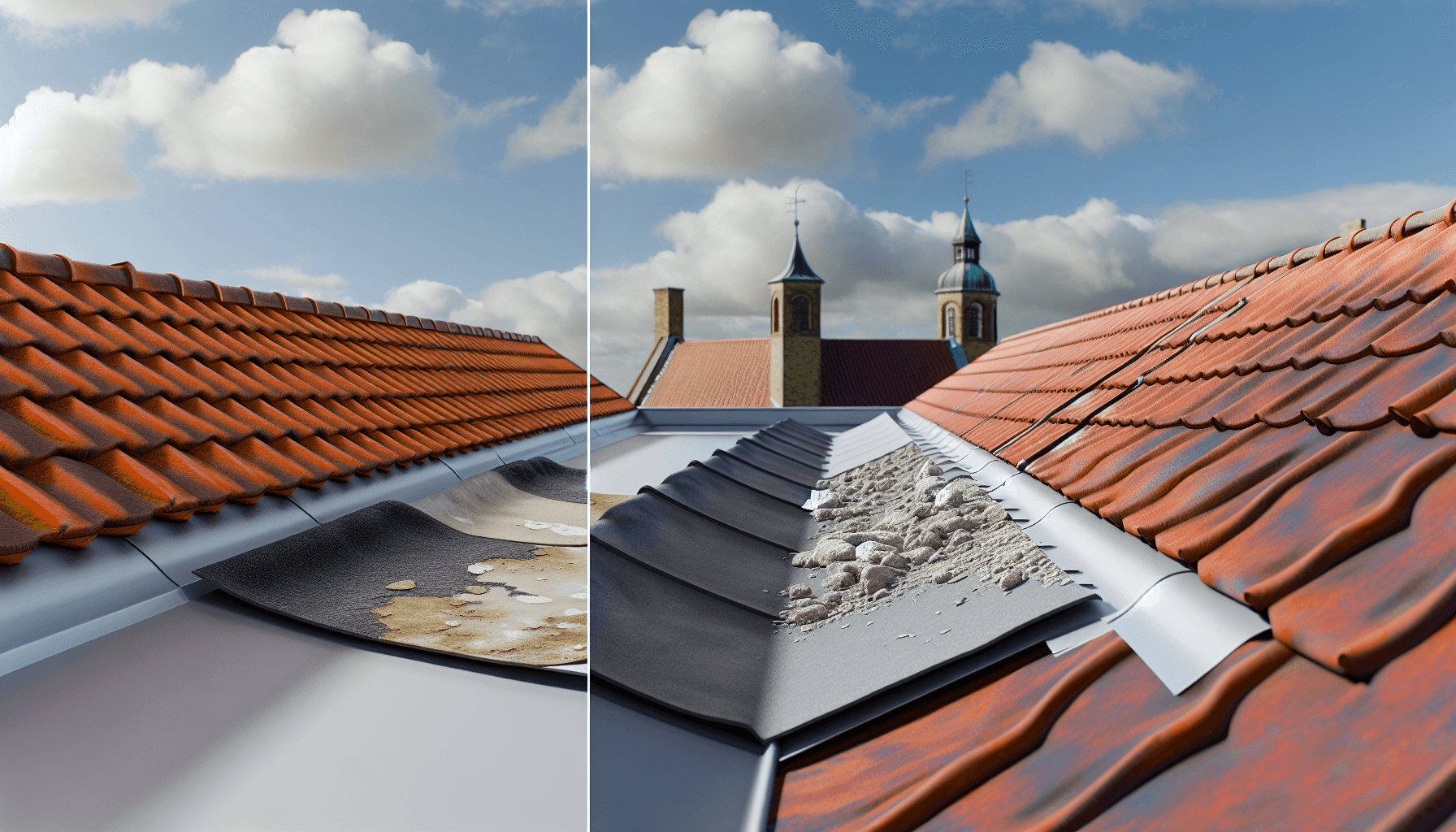 Sammenligning af forskellige typer asbestmaterialer på dansk tag