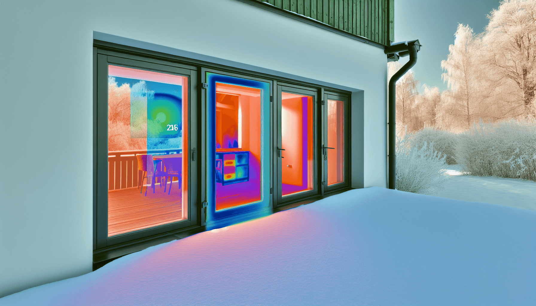 Energieffektiv fransk altan om vinteren