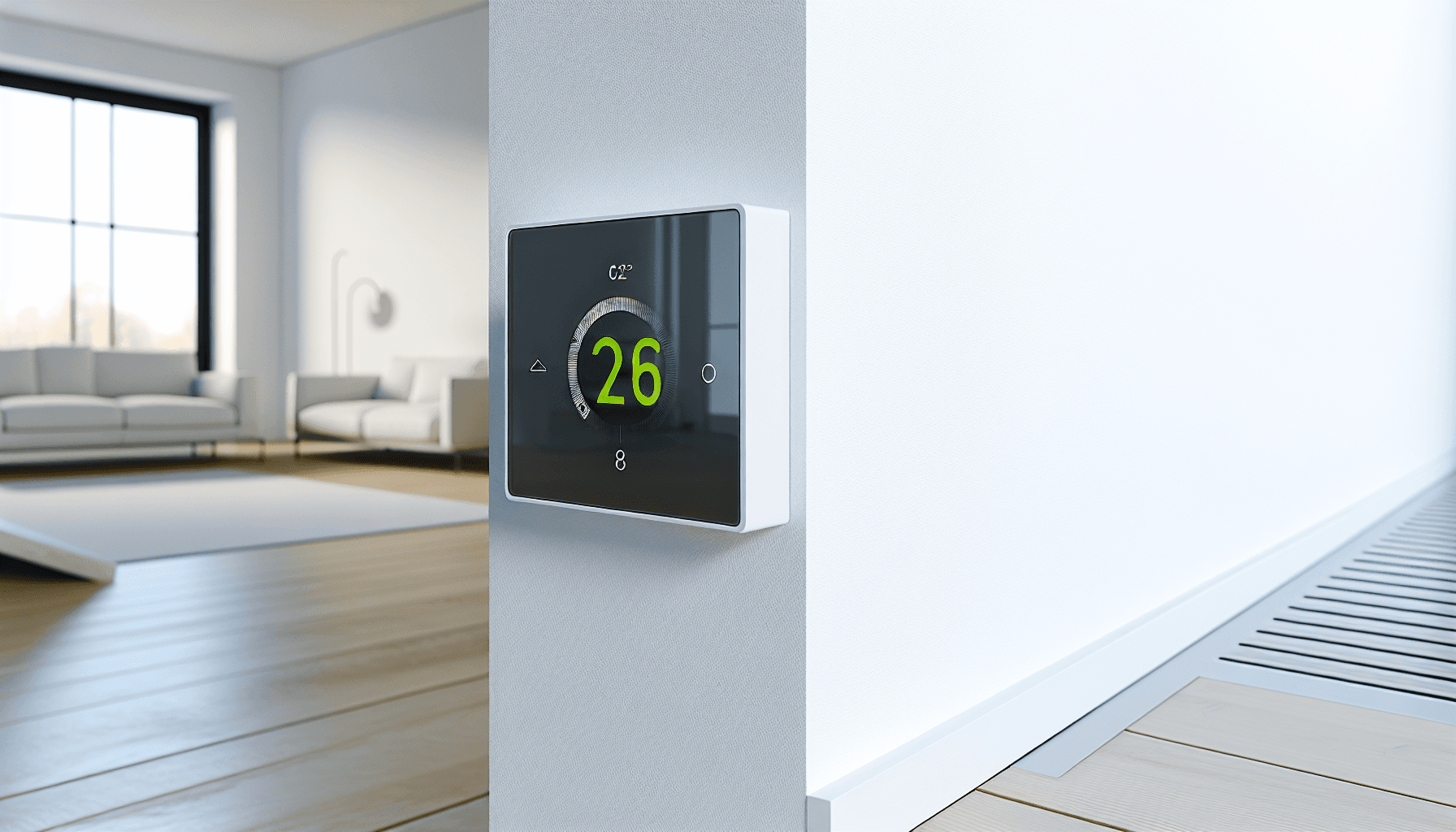 Comfort gulvvarme termostat på væg i dansk hjem