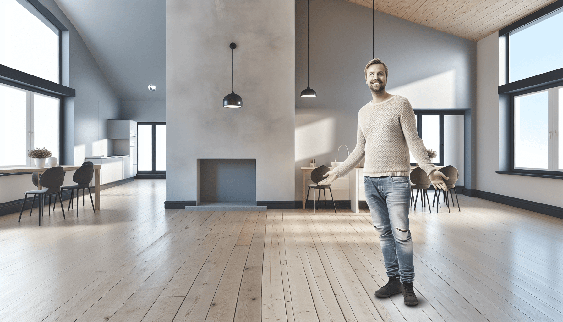 Færdigt håndværkerprojekt med tilfreds kunde