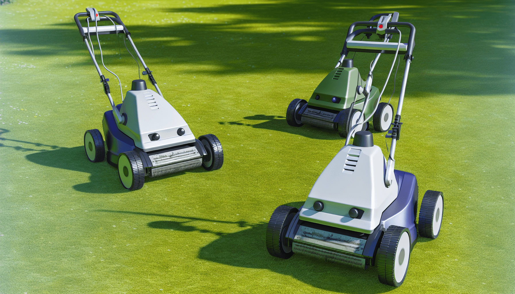 Sammenligning af tre forskellige robotplæneklipper modeller på græsplæne