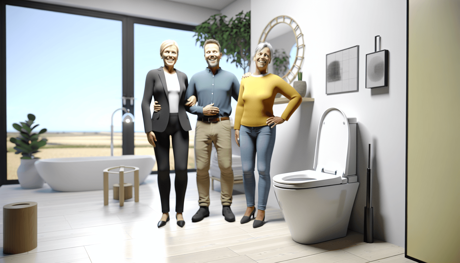 Dansk håndværker checker el-installation ved japansk toilet