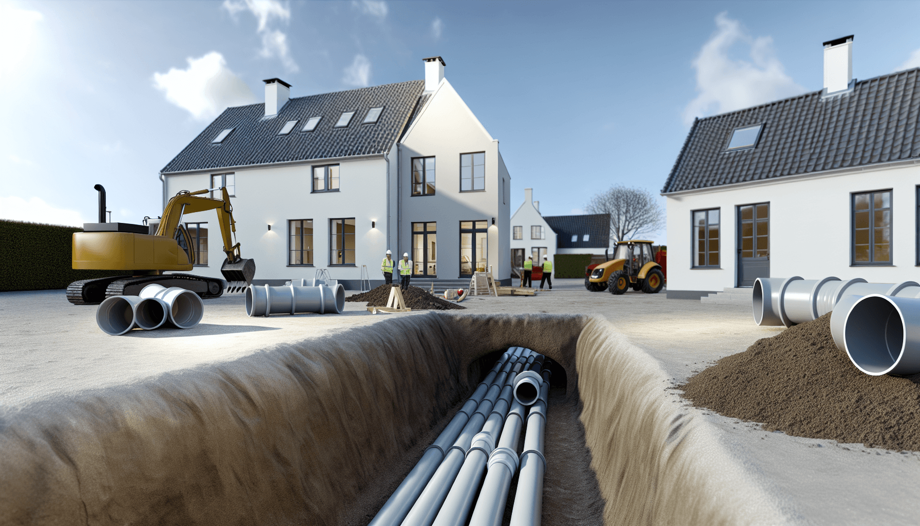 Kloakrenovering i gang i villaområde