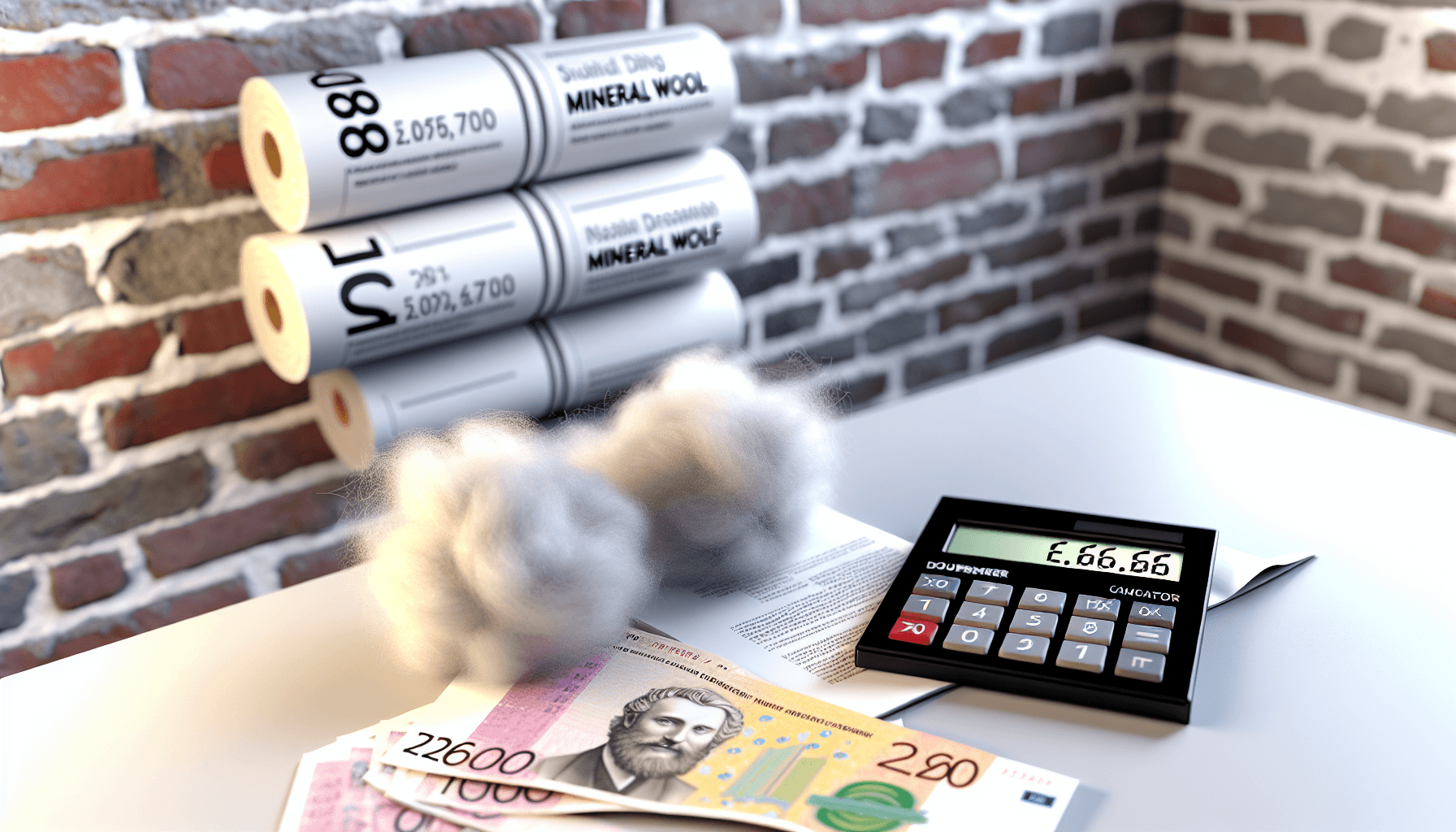 Prisberegning på computer med isoleringsmaterialer