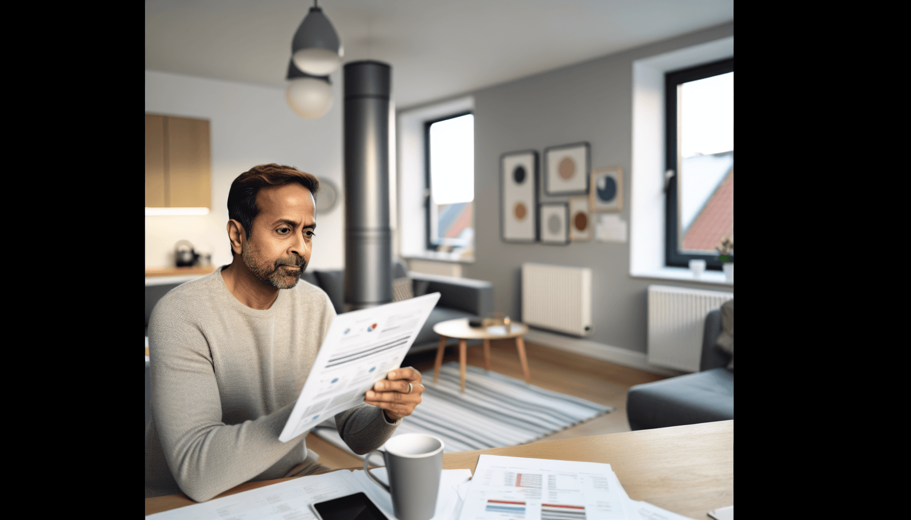 Boligejer der sammenligner tilbud på tablet