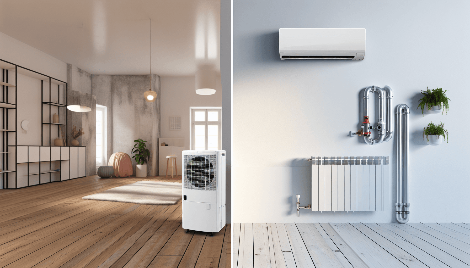 Sammenligning af luft til luft og luft til vand varmepumpe i dansk villa