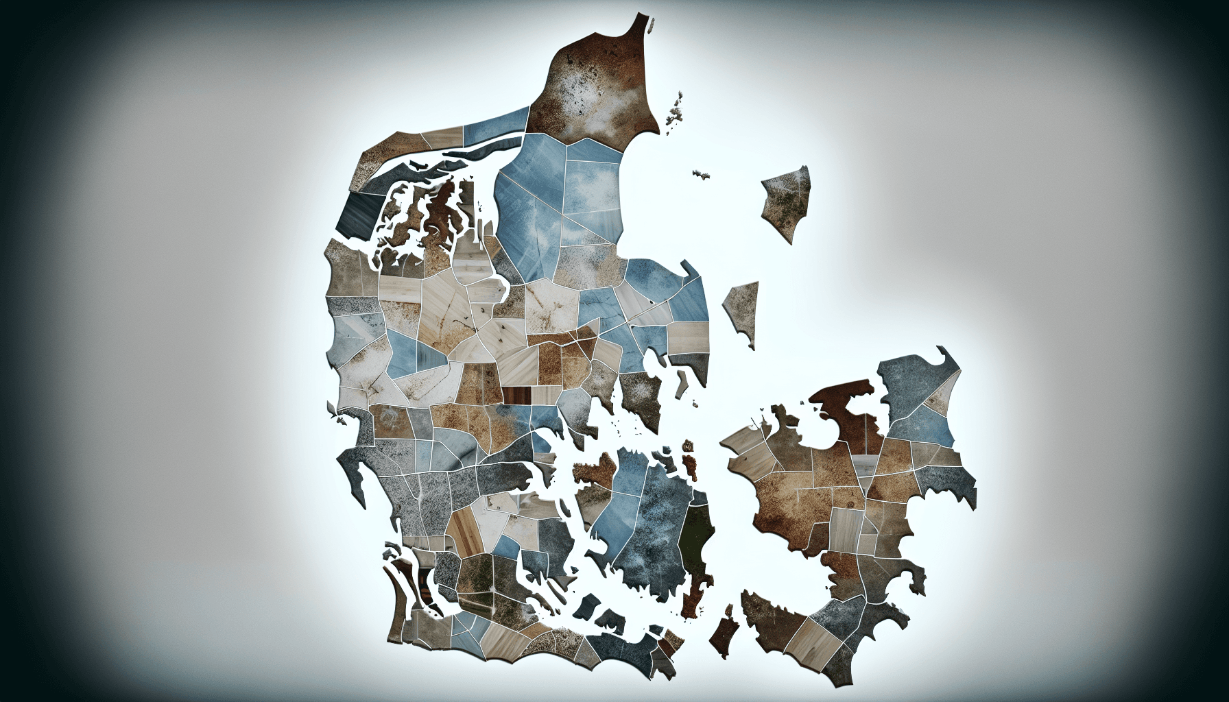 Kort over Danmark med prisforskelle