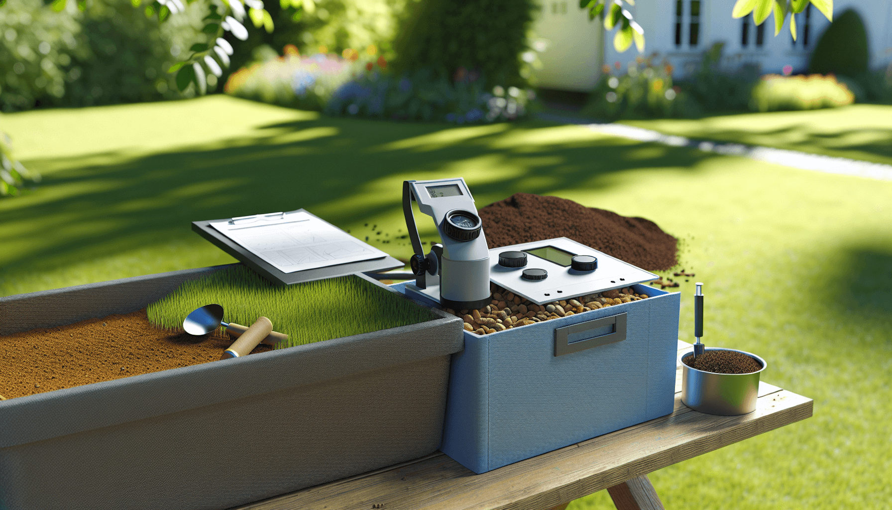 Jordanalyse og forberedelse til græsplæne med professionelt udstyr