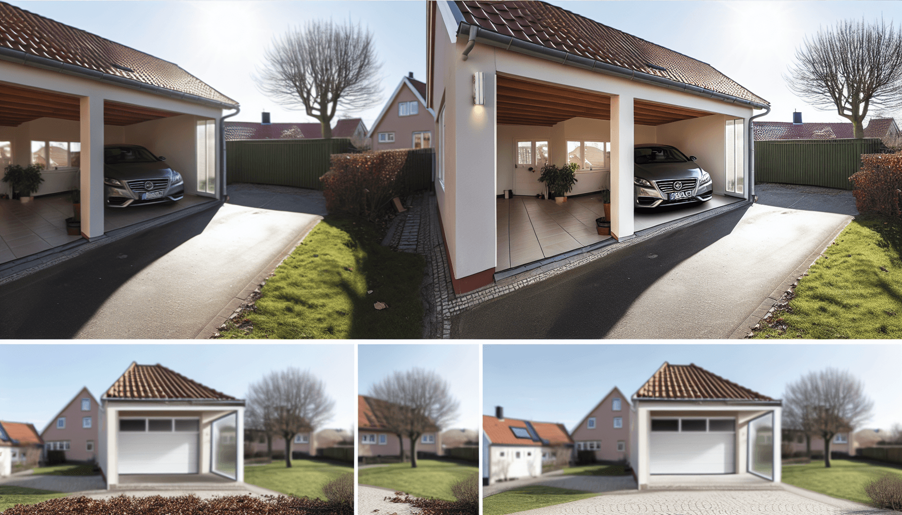 Før og efter billeder af carport ombygning til garage