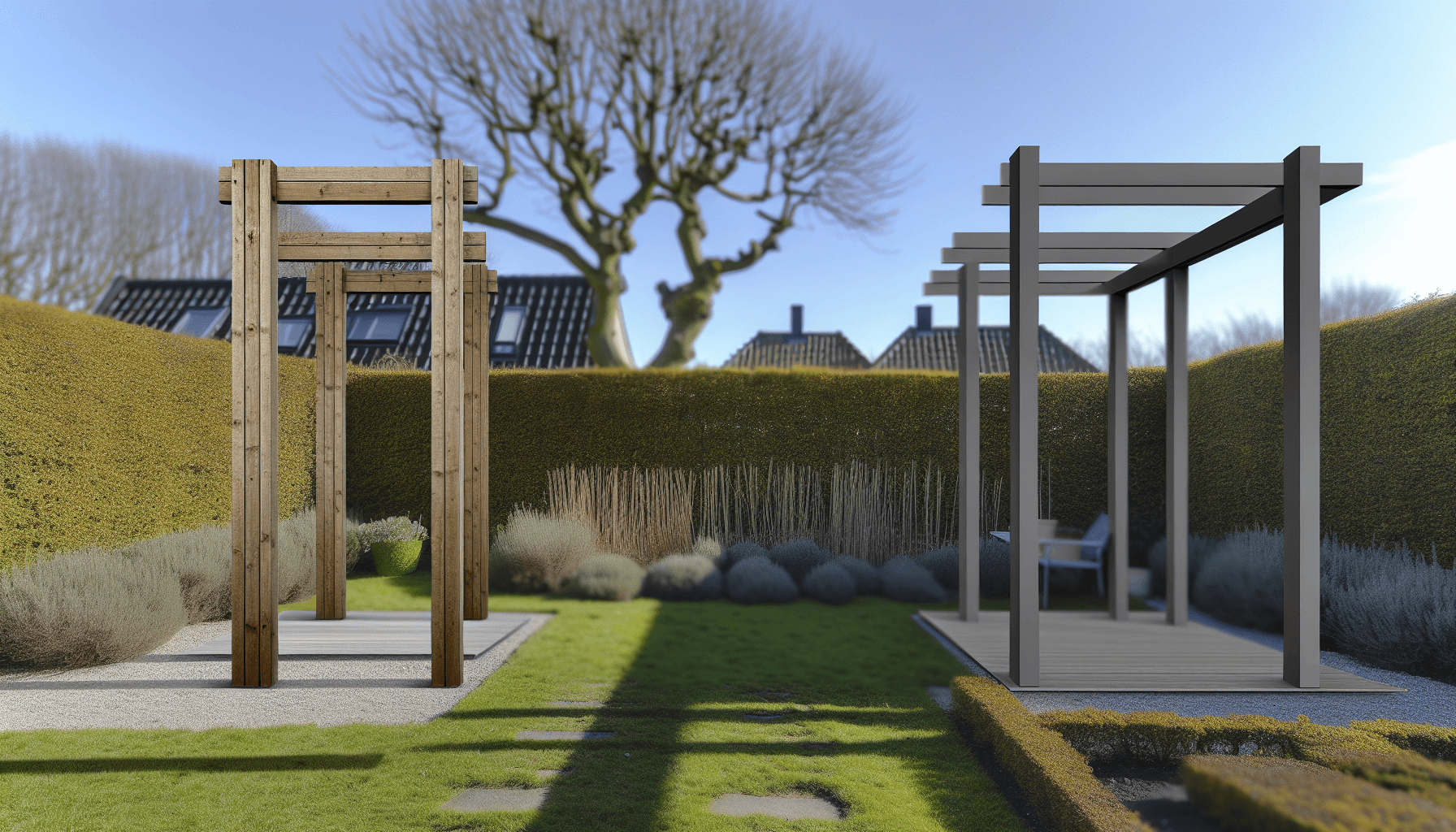 Sammenligning af pergola materialer - træ og aluminium