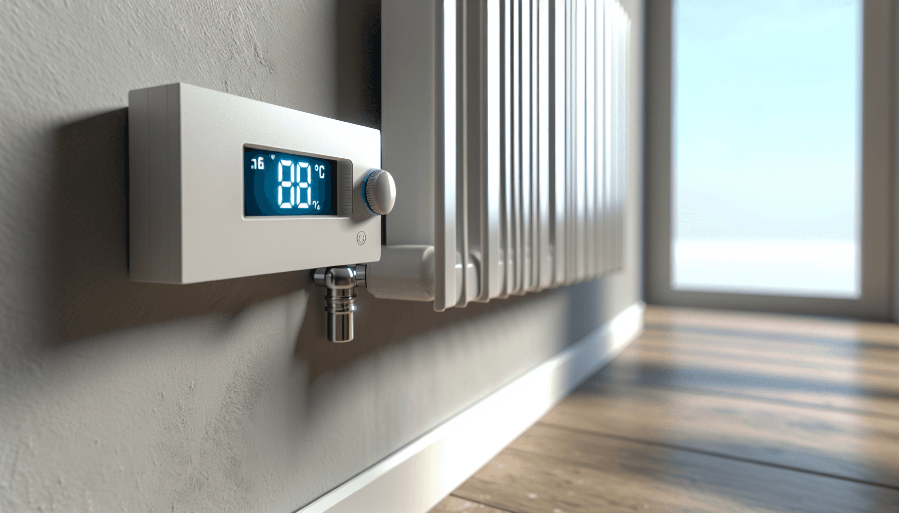 VVS-håndværker installerer radiator i dansk hjem