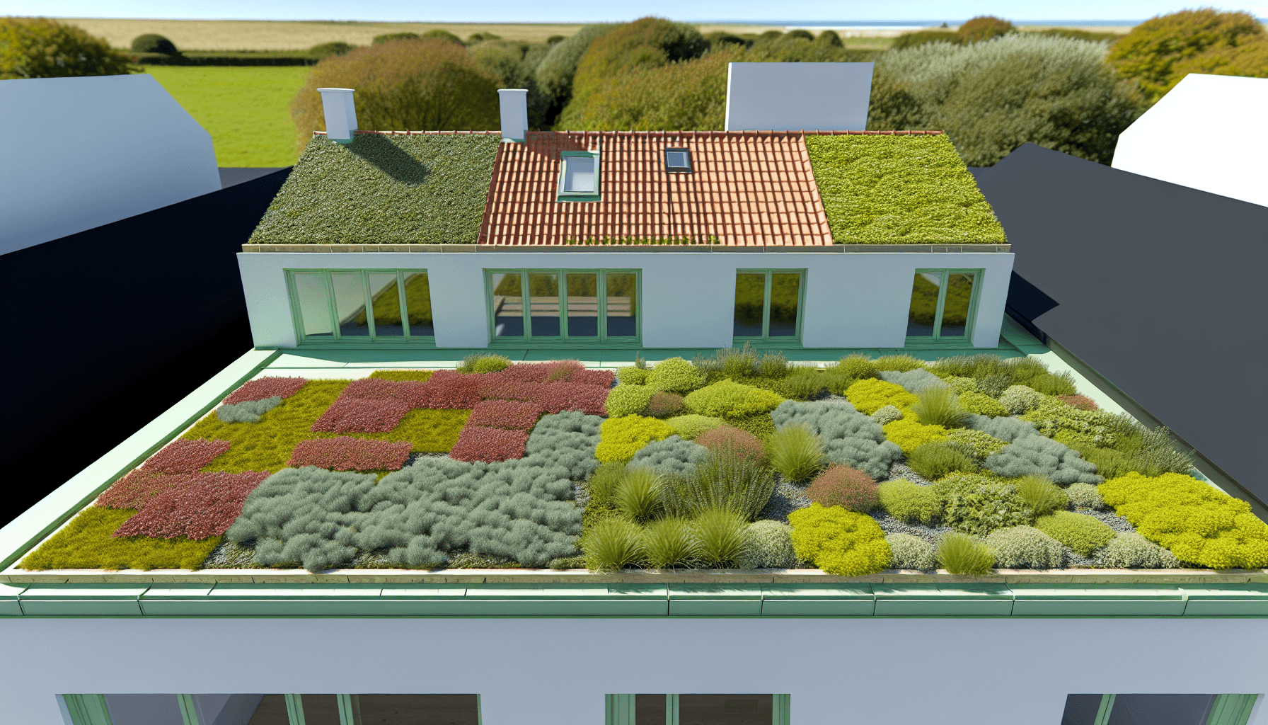 Sammenligning af forskellige sedum tag typer på dansk tag