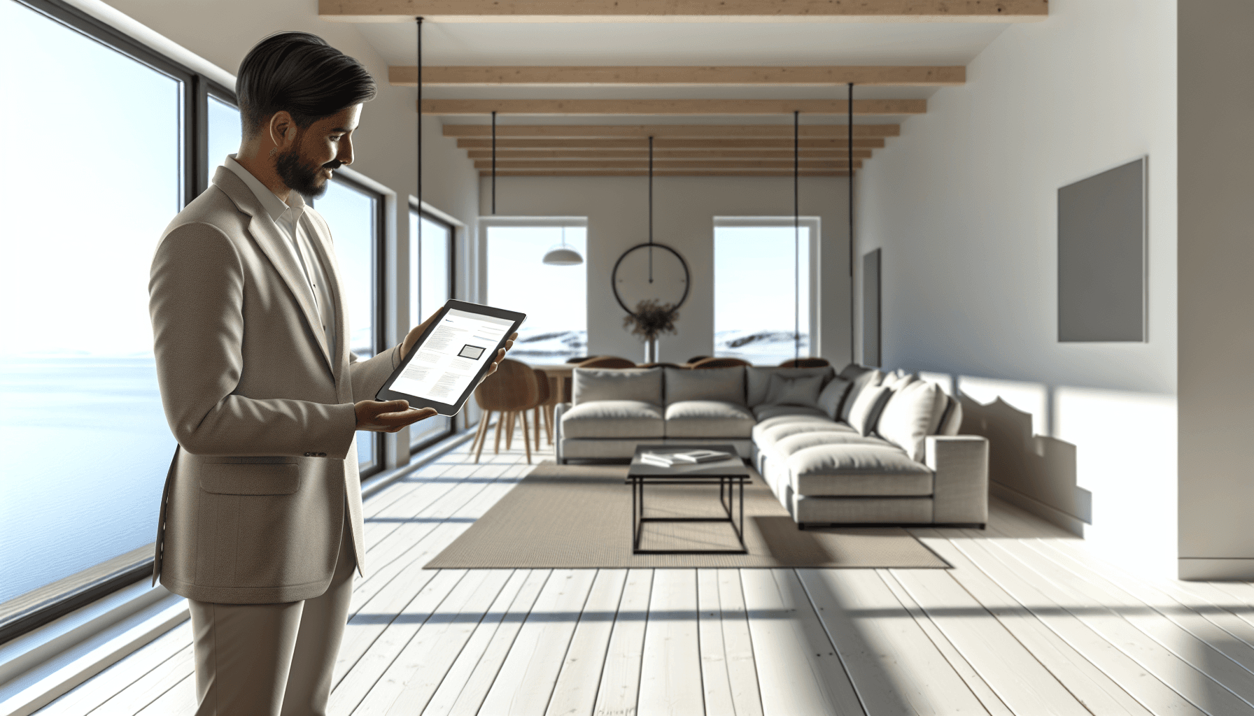 Håndværker giver tilbud til boligejer