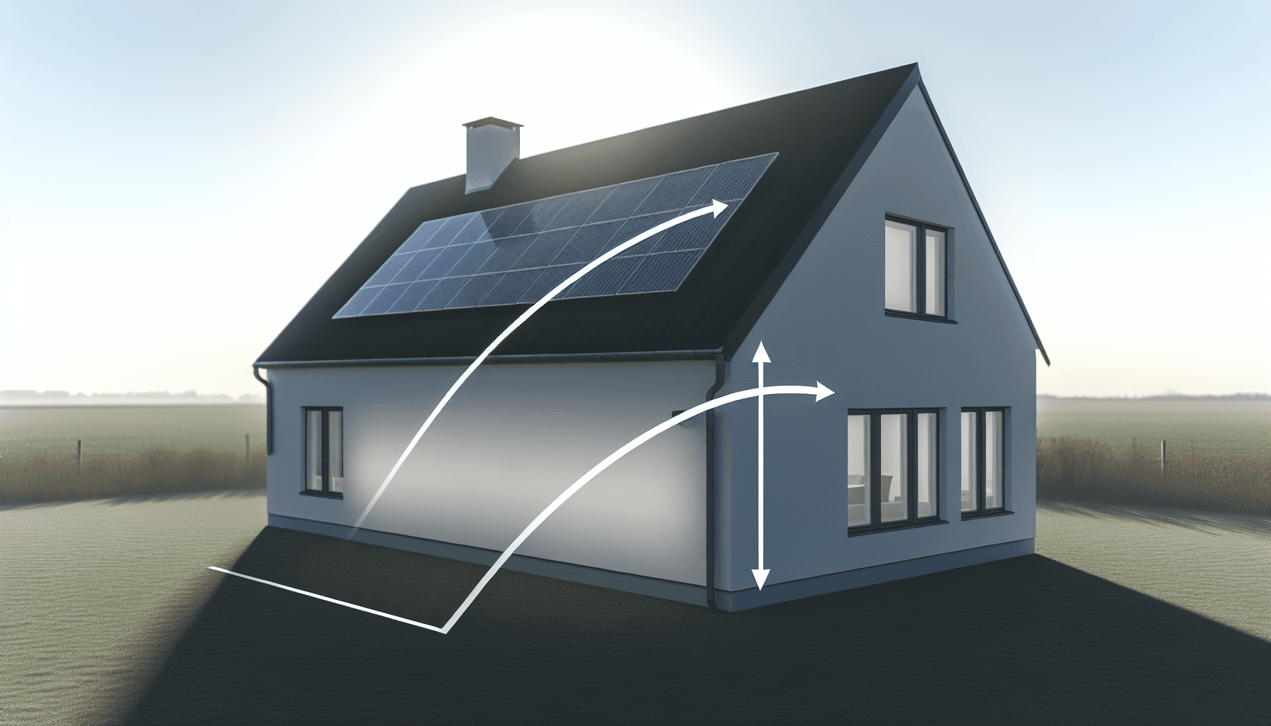 Grafisk illustration af tilbagebetalingskurve for solceller