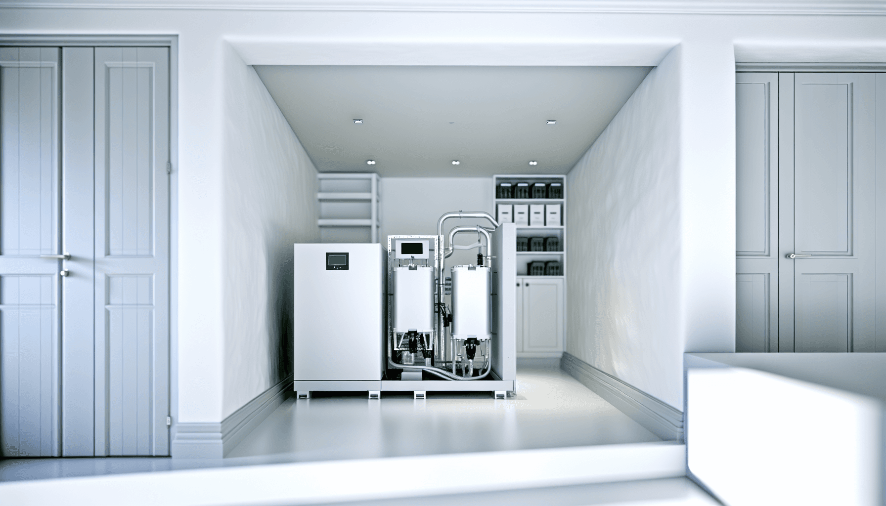 Batterilagringssystem i dansk kælder