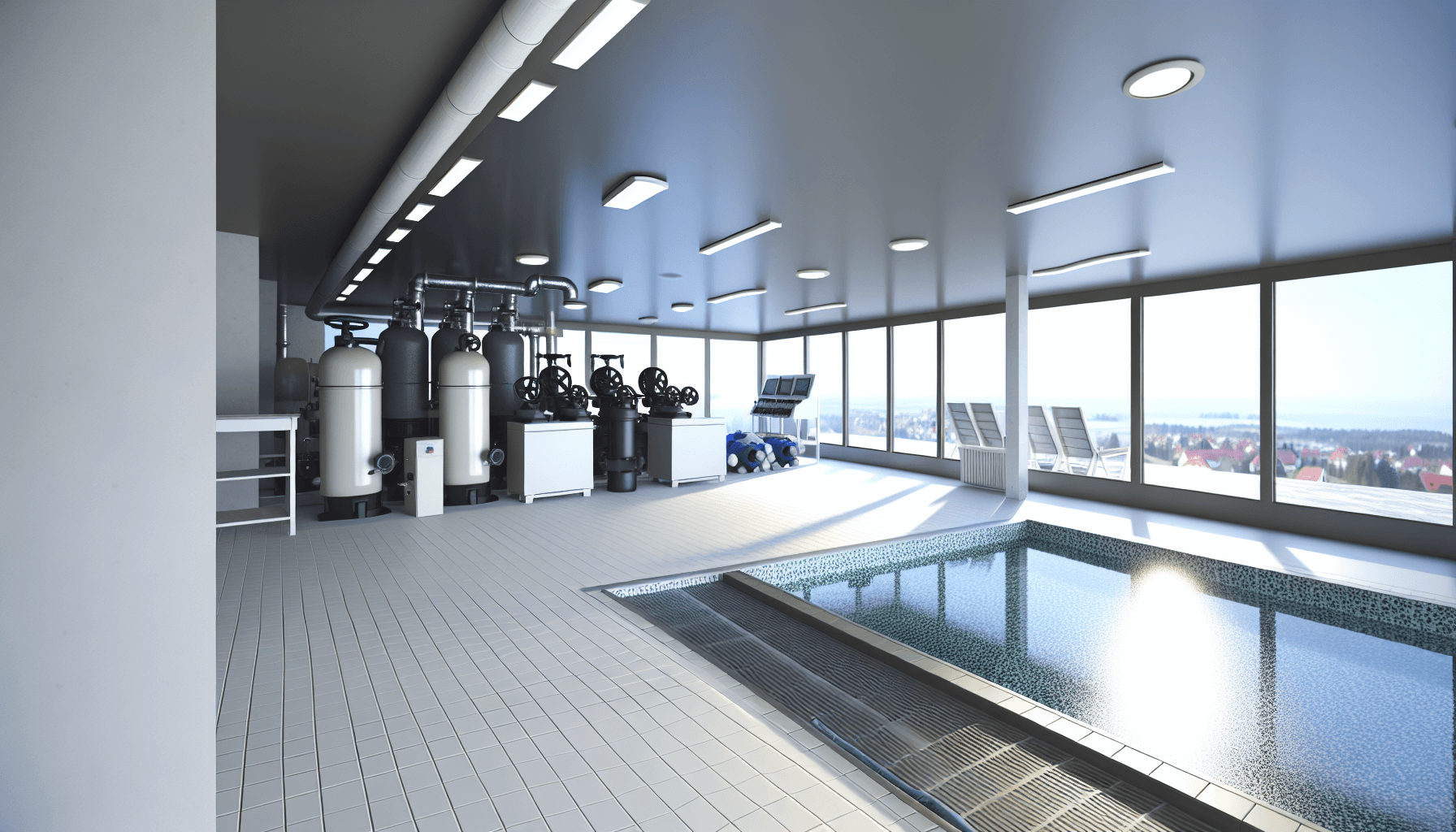 Teknisk udstyr til swimmingpool installation