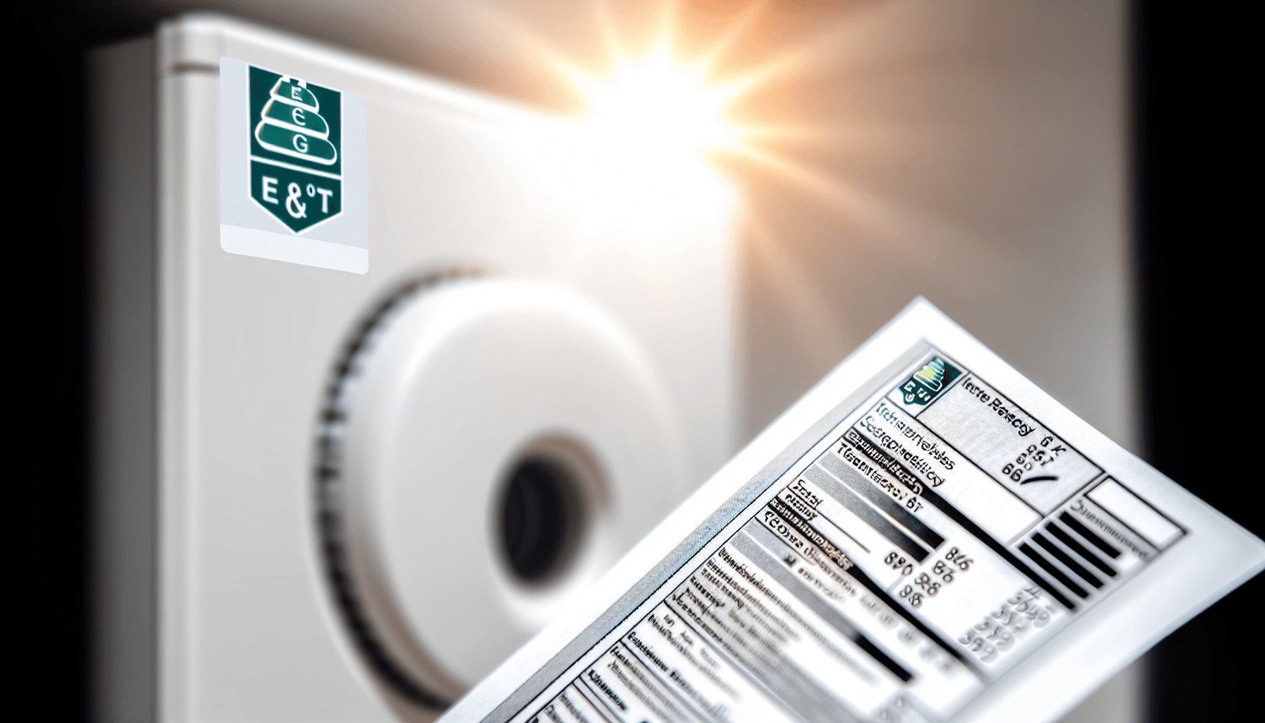 Energimærke og tekniske specifikationer for varmepumpe