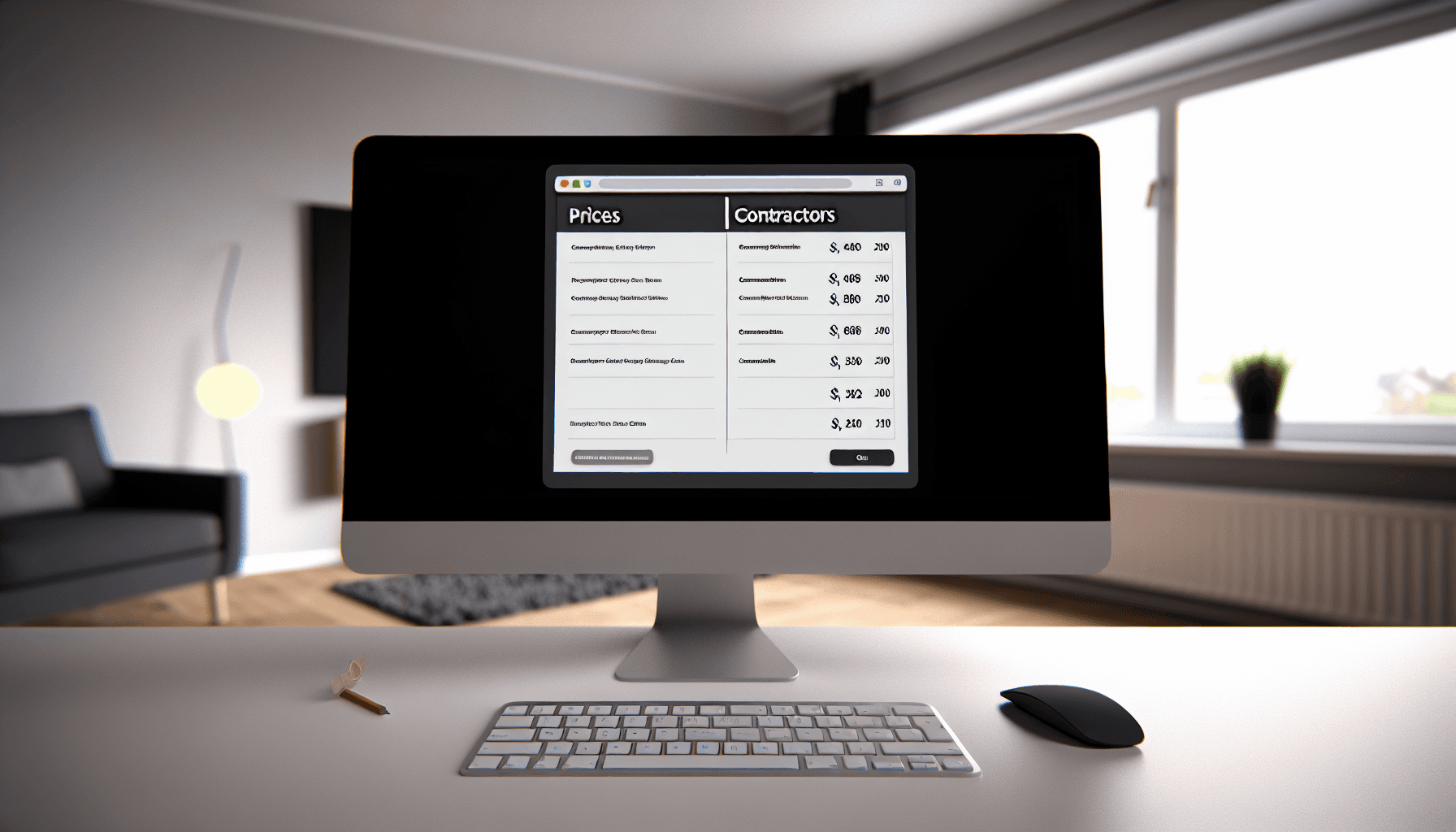 Sammenligning af tilbud på computer skærm