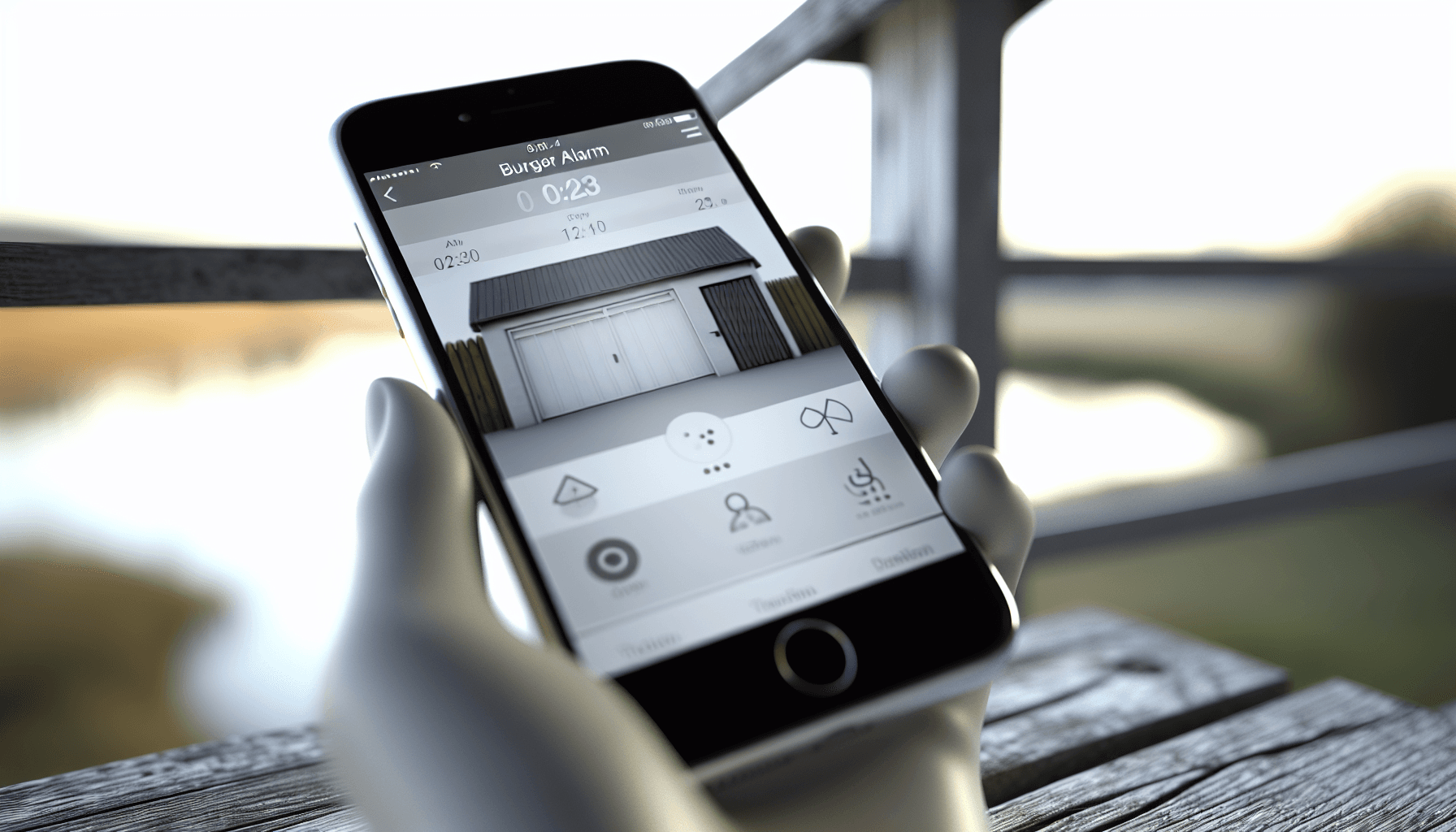 Moderne Ajax tyverialarm app på smartphone