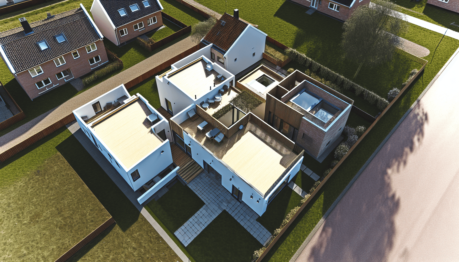 Sammenligning af forskellige udestue størrelser på samme grund