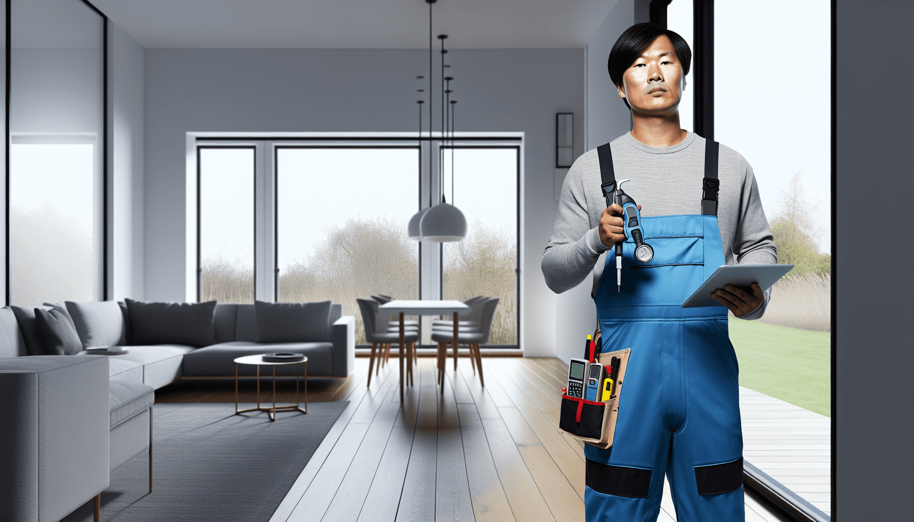 Tekniker måler boligens energibehov