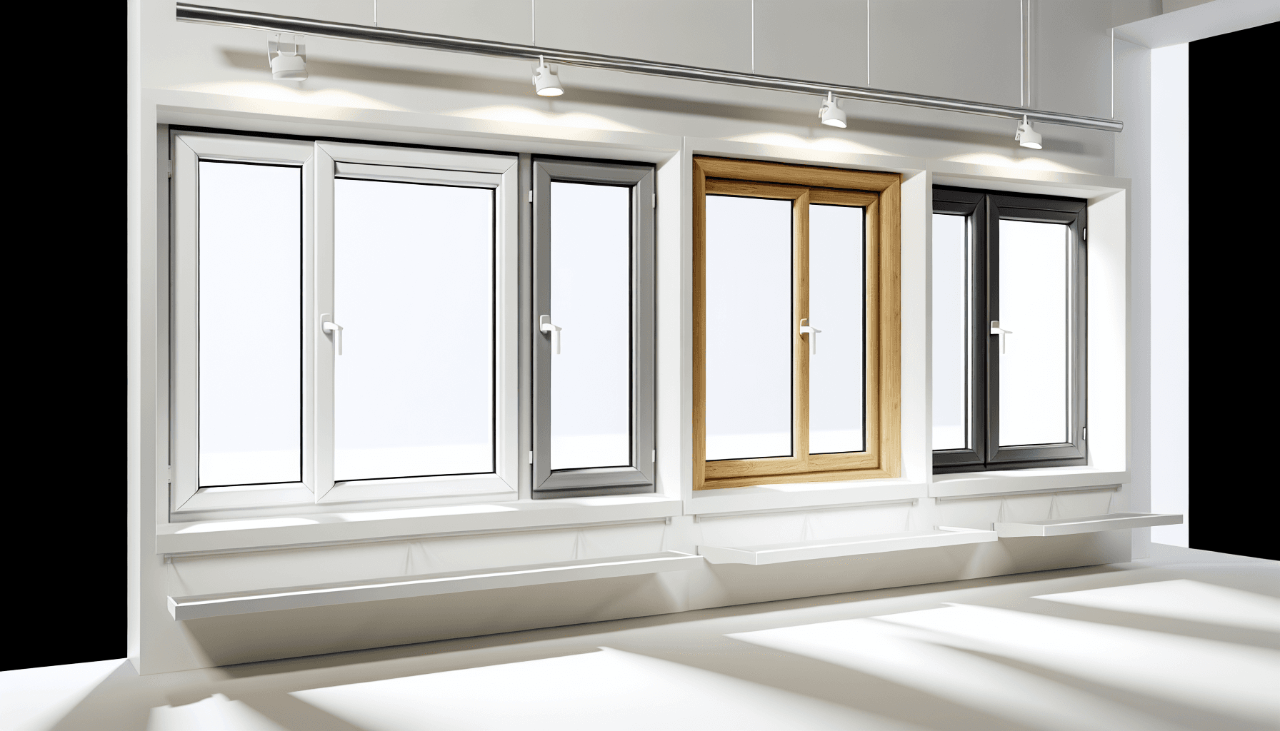 Sammenligning af forskellige vinduestyper i dansk showroom