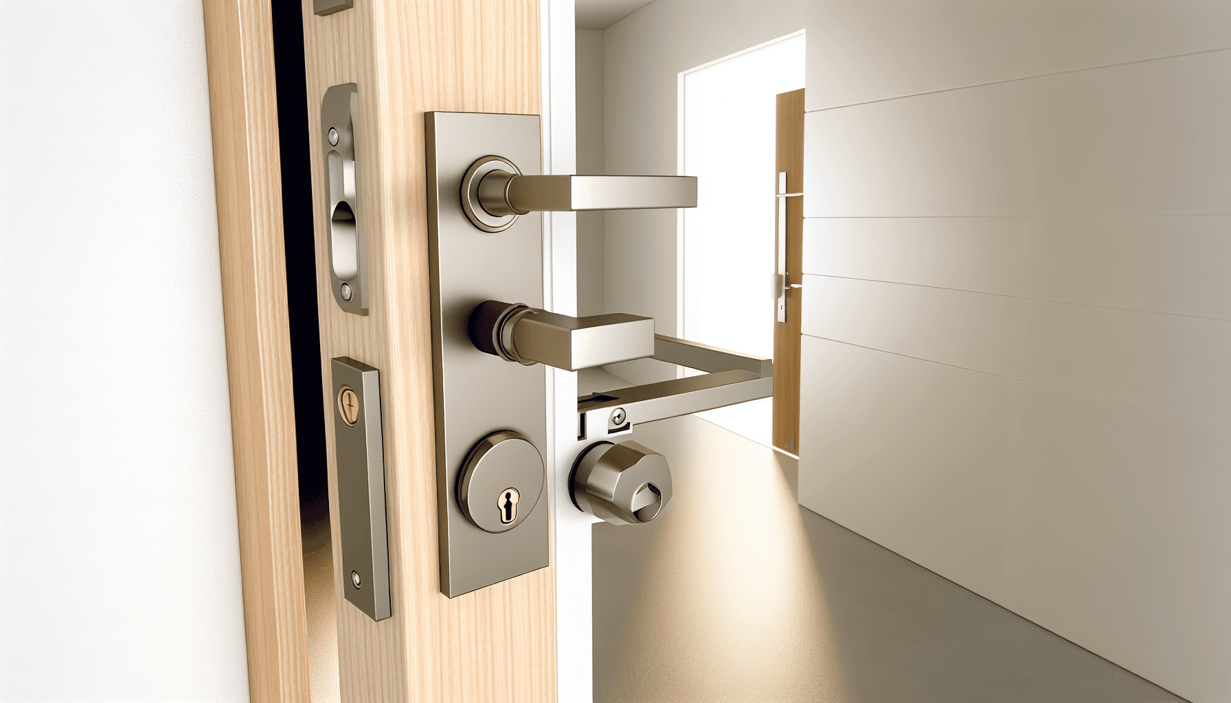 Sikkerhedsbeslag og låsesystem på yderdør