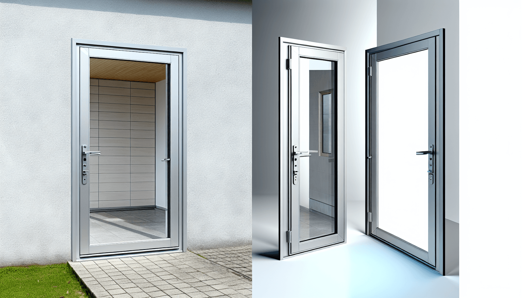 Elegant aluminiumsyderdør med glaspartier