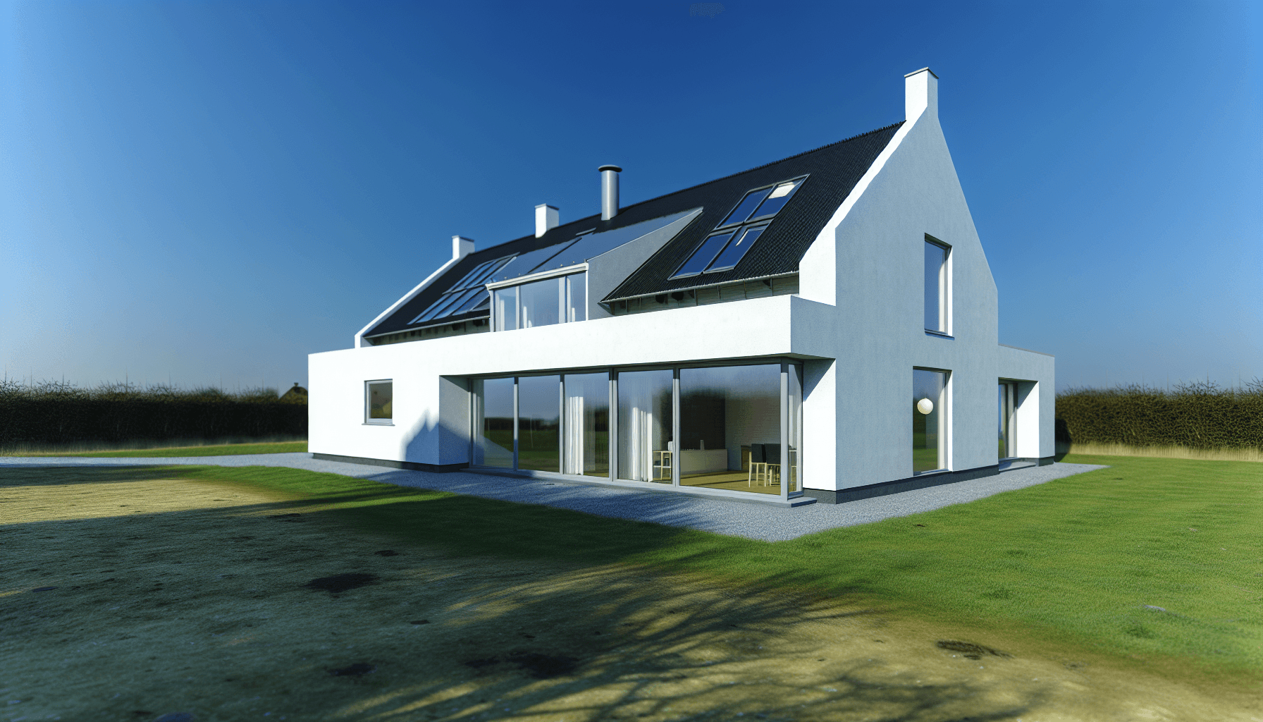 Færdig isoleret dansk villa med ny facade